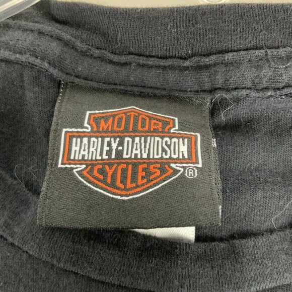 Daytona Beach Harley-Davidson Womens T-Shirt Medium Black Cap Sleeves Bling Logo - Picture 5 of 6